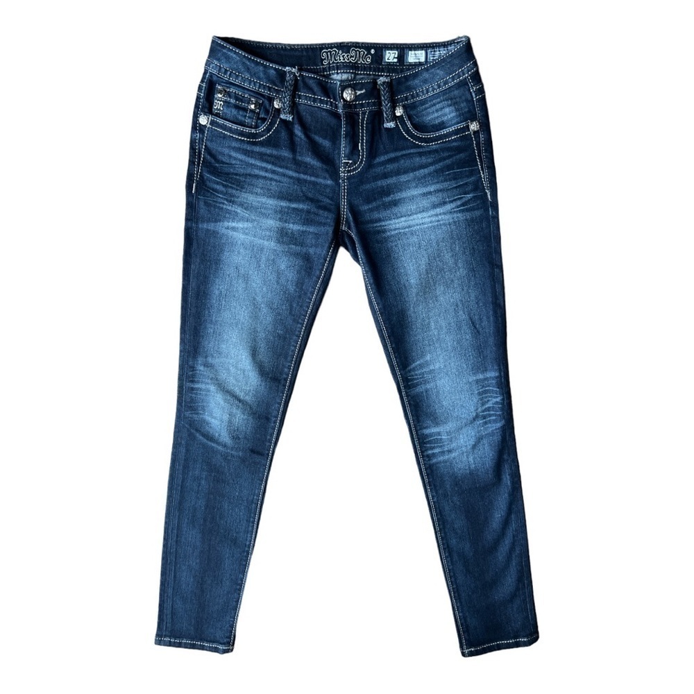 Miss Me Women's Skinny Jeans in Dark Blue Wash